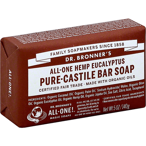 Dr. Bronner's All-One Eucalyptus Pure Castile Bar Soap 140g