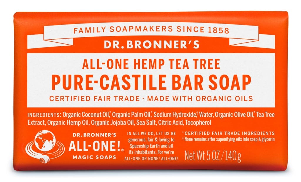 Dr. Bronner's All-one Tea Tree Pure Castile Bar Soap 140g