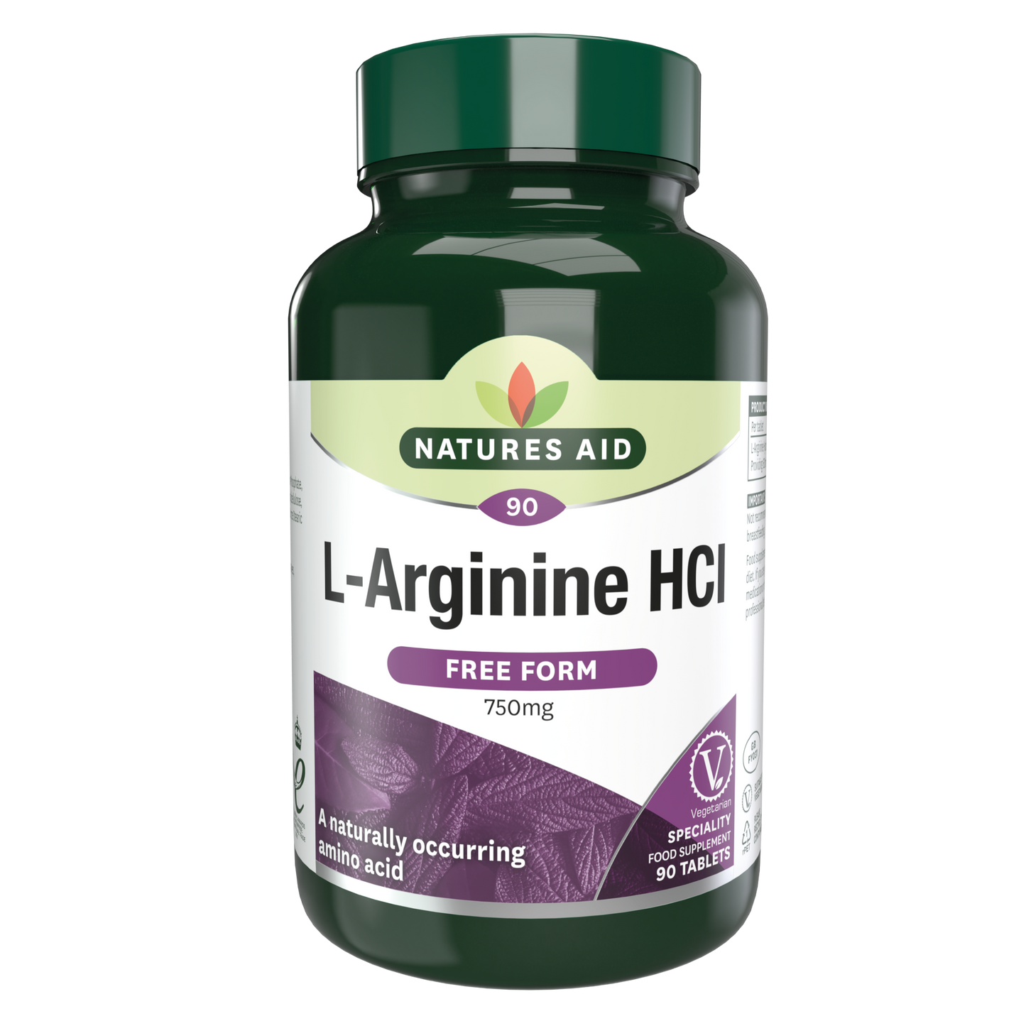 Natures Aid - L-Arginine HCI 750mg Tablets