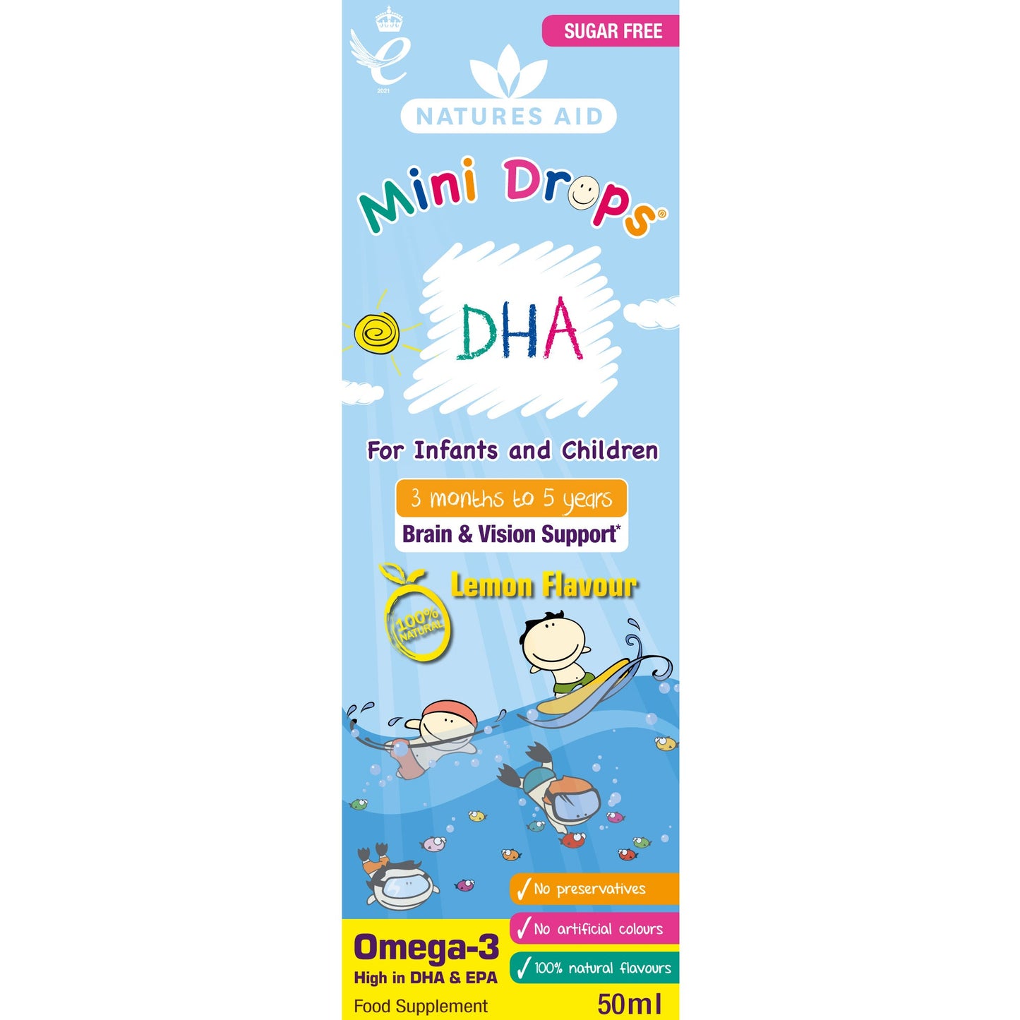 Natures Aid - DHA (Omega 3) Mini Drops for kids - 50ml
