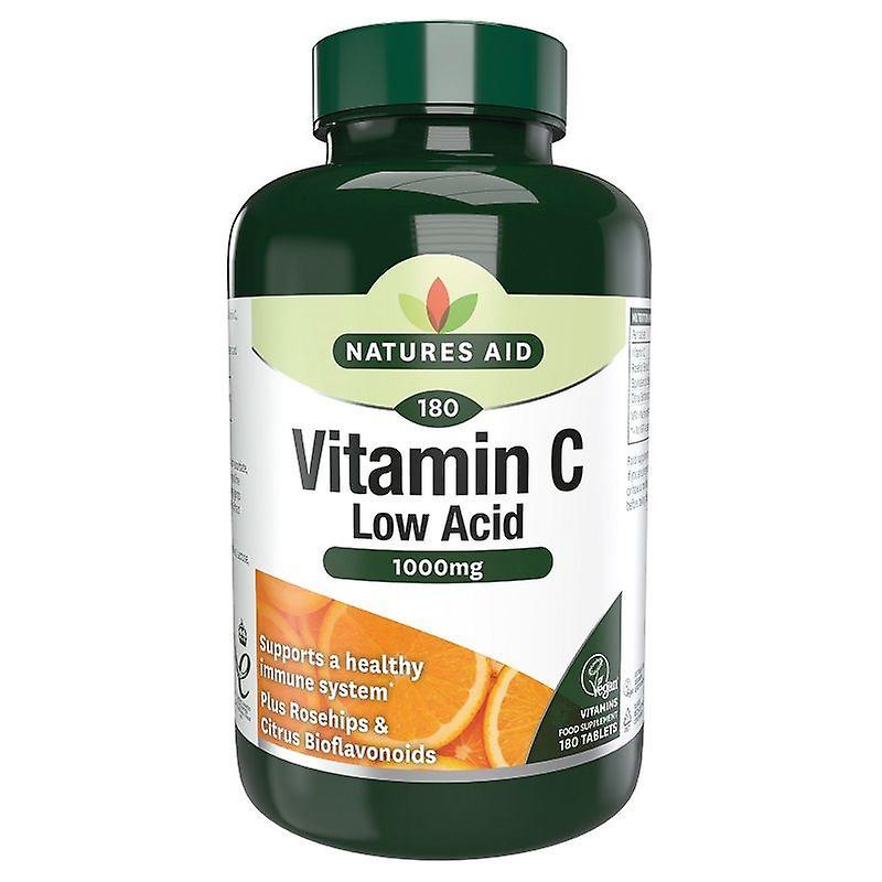 Natures Aid Low Acid Vitamin C 1000mg 180 Tablets