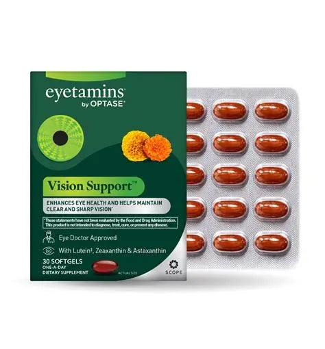 Optase - Eyetamins Vision Support (formally Actase Lutein) - 30 Softgels