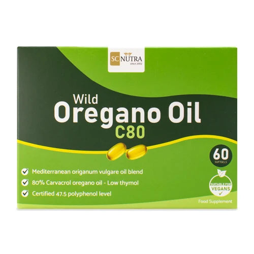 SC Nutra - Wild Oregano Oil C80 - 60 Vegan Capsules