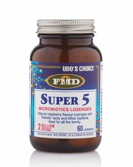 Udo's Choice - Super 5 Microbiotics Lozenges - 60 Capsules