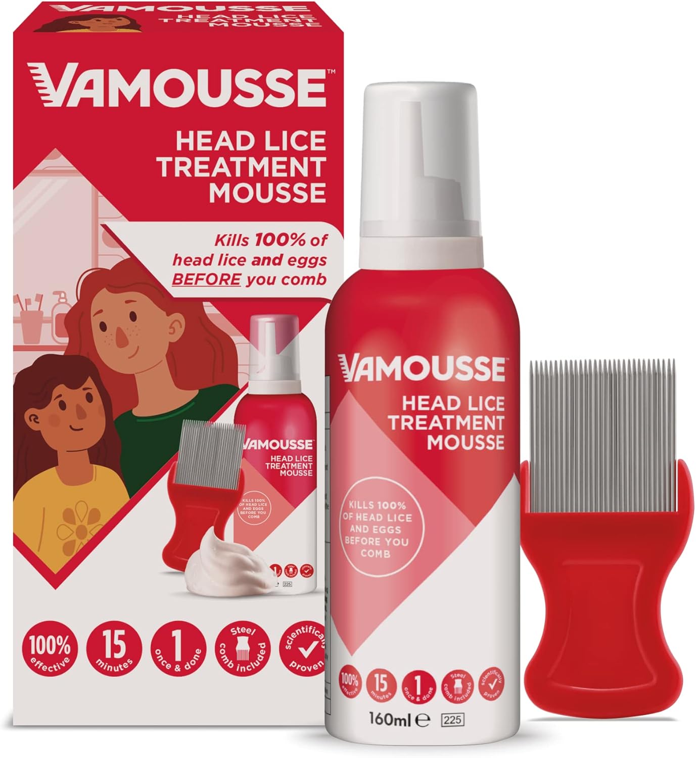 Vamousse Head Lice Treatment Mousse