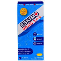 Eskimo Brain Omega 3.6.9, CoQ x 120 capsules