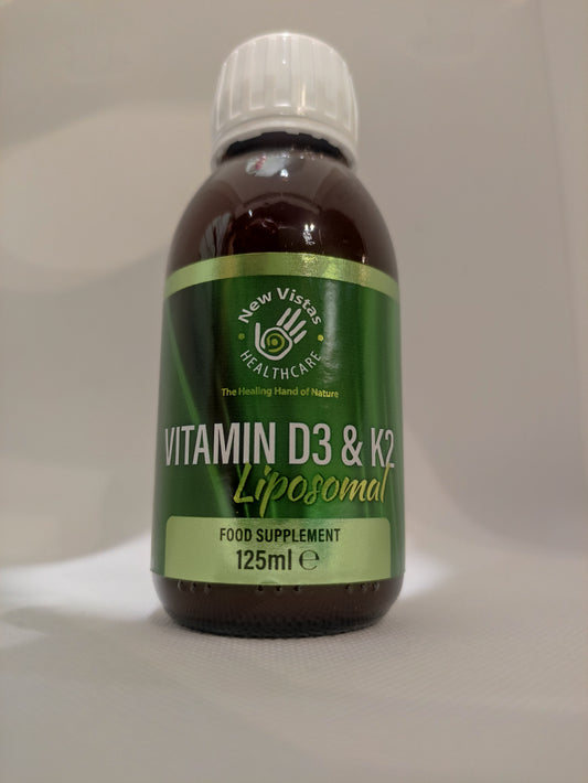 New Vistas - Liposomal Vitamin D3 & K2 Liquid Supplement - 125ml