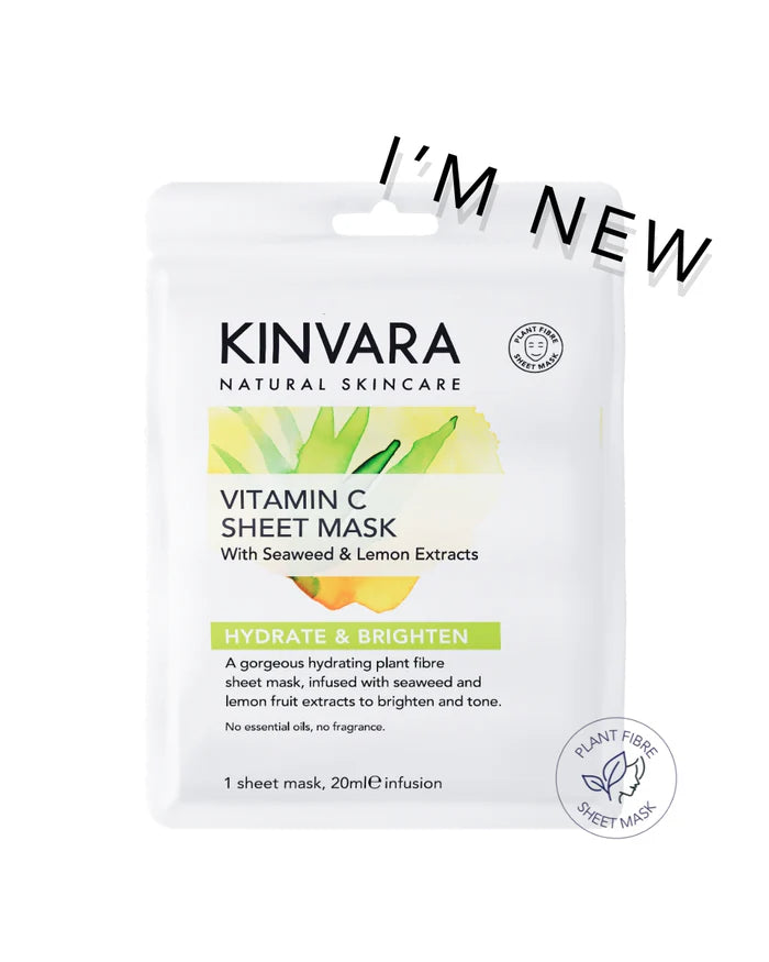 Kinvara - Vitamin C Sheet Mask with Seaweed & Lemon Extracts