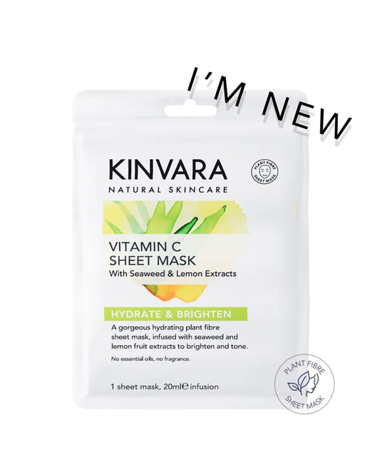 Kinvara - Vitamin C Sheet Mask with Seaweed & Lemon Extracts