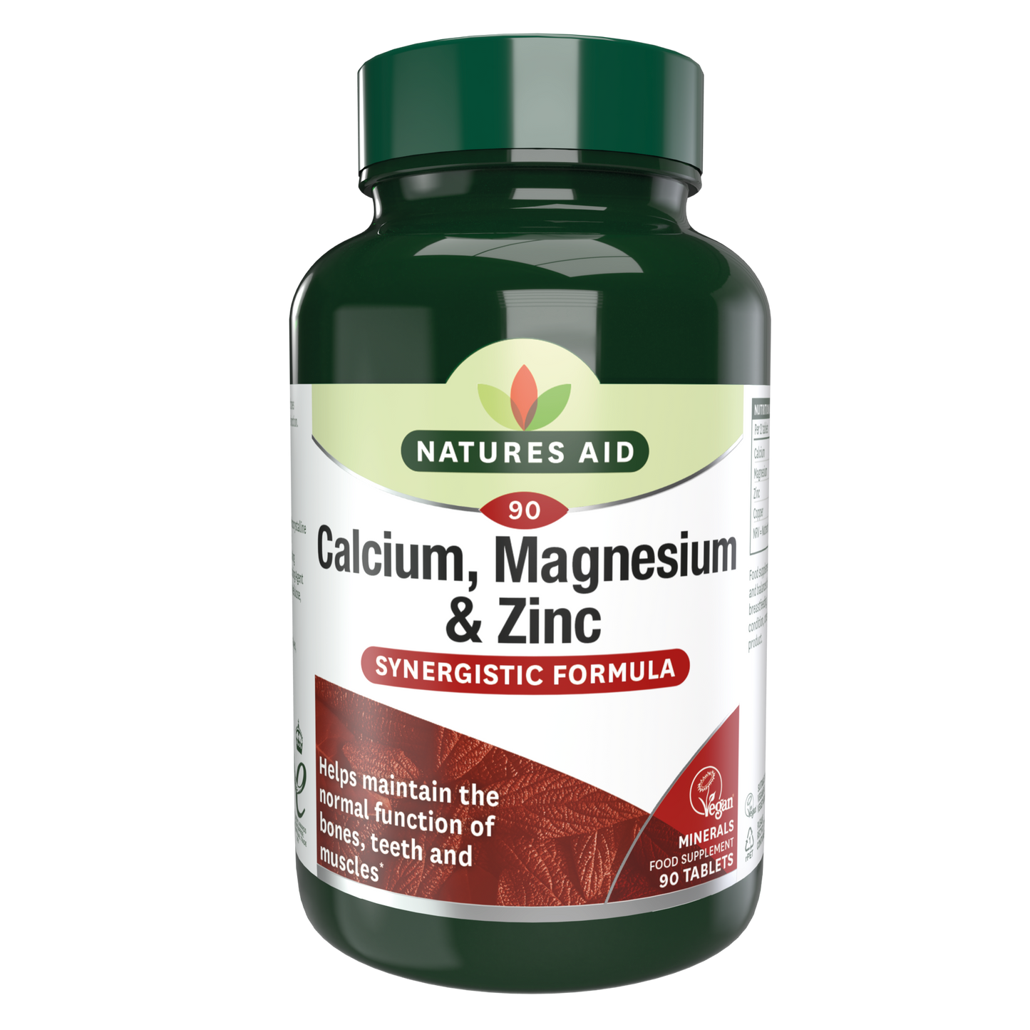 Natures Aid - Calcium Magnesium & Zinc - 90 Tablets
