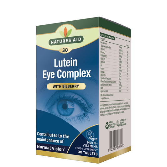 Natures Aid - Lutein Eye Complex with Bilberry Tablets