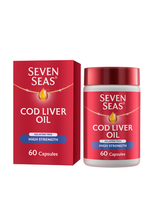 Seven Seas - High Strength Cod Liver Oil Gelatine Free - 120 Capsules
