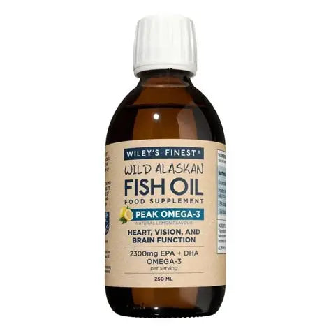 Wiley's Finest Wild Alaskan Peak Omega-3 Fish Oil Liquid - 250ml