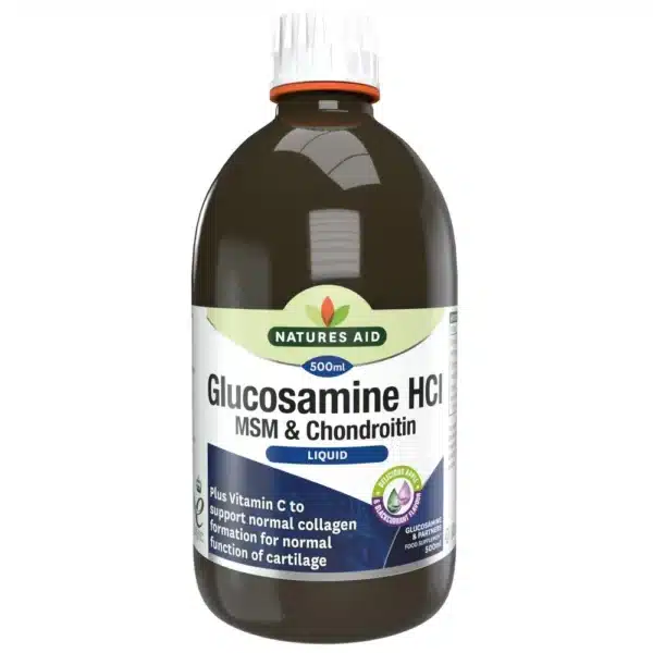 Natures Aid Glucosamine HCI MSM & Chrondroitin Liquid