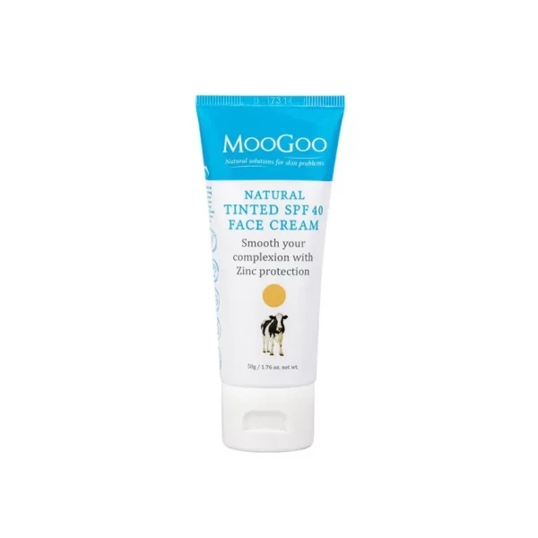 MooGoo Natural Tinted SPF 40 Face Cream - 50g